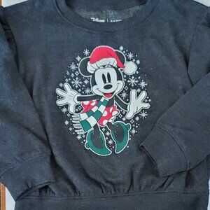 Disney's Minnie Mouse Toddler Girl Holiday Fleece Sweatshirt NWT Size 2T